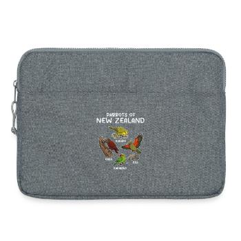 Perroquets de Nouvelle-Zélande Kakapo Kaka Kakariki Kea - Sacoche pour ordinateur portable 15 pouces - gris chiné - Devant