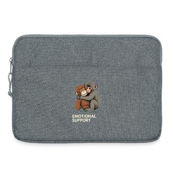 Soutien émotionnel Bébé Singe Punch - Sacoche pour ordinateur portable 15 pouces - gris chiné - Devant