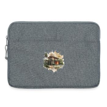 Sims Style modernistische Villa Aquarell - Laptoptasche 15" - Grau meliert - Vorne