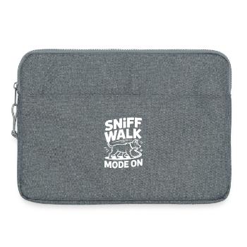 Sniff Walk Mode On Dog Nose Work Fun - Laptop bag 15" - heather grey - Front