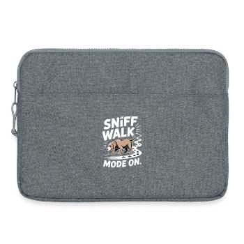 Sniff Walk Mode On Dog Nose Work Fun - Laptop bag 15" - heather grey - Front