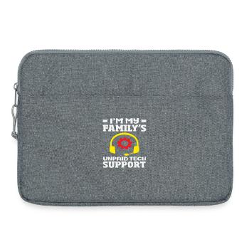 Le support technique non rémunéré de la famille - Sacoche pour ordinateur portable 15 pouces - gris chiné - Devant