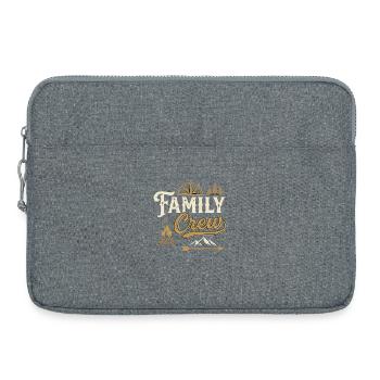 Family Crew Camping Outdoor Abenteuer - Laptoptasche 15" - Grau meliert - Vorne