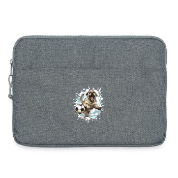 Kangal Hund Fussball Team - Laptoptasche 15" - Grau meliert - Vorne