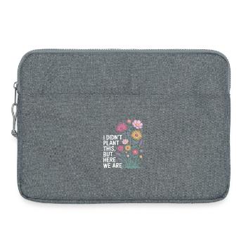 Nous sommes là : Floraison de fleurs sauvages - Sacoche pour ordinateur portable 15 pouces - gris chiné - Devant