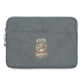 Rat de la maison des rats colorés mignonne et légèrement déjantée - Sacoche pour ordinateur portable 15 pouces - gris chiné - Devant