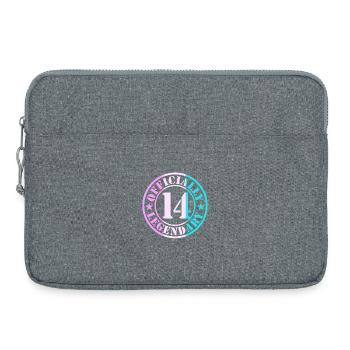 14. Geburtstag Junge Mädchen Legende Level 14 - Laptoptasche 15" - Grau meliert - Vorne