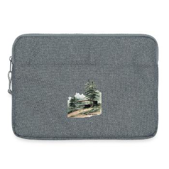 Modern Yoga Retreat Cabin - Laptop bag 15" - heather grey - Front