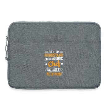 Rente Pension Ruhestand Rentner 2026 - Laptoptasche 15" - Grau meliert - Vorne