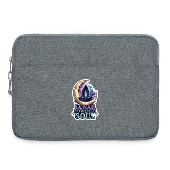 Méditation lunaire, pleine conscience lunaire, spirituel - Sacoche pour ordinateur portable 15 pouces - gris chiné - Devant