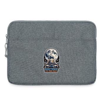 Moon Meditation, Moon Mindfulness, Spiritual - Laptop bag 15" - heather grey - Front