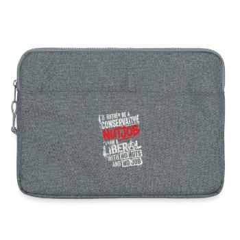 Conservative vs Liberal Political Humor - Laptop bag 15" - heather grey - Front