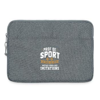 Prof de Sport Le Vrai - Sacoche pour ordinateur portable 15 pouces - gris chiné - Devant