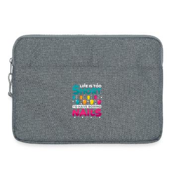 Designer de manucures Salon de manucure cosmétiques - Sacoche pour ordinateur portable 15 pouces - gris chiné - Devant