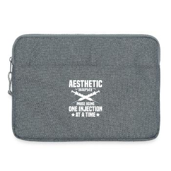 Ästhetisch-Krankenschwester-Injektor-Alter-Botox-Händler - Laptoptasche 15" - Grau meliert - Vorne