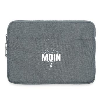 Moin Sylt Nordsee Insel Urlaub Shirt - Laptoptasche 15" - Grau meliert - Vorne