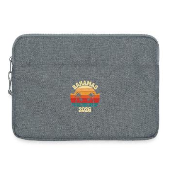 Bahamas 2026 Retro Sunset - Laptop bag 15" - heather grey - Front