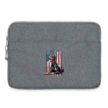 Doberman US Dobermann - Sacoche pour ordinateur portable 15 pouces - gris chiné - Devant
