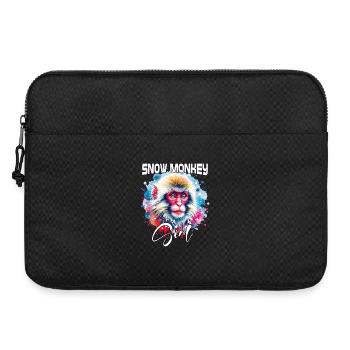 Snow Monkey Mädchen Schneeaffe - Laptoptasche 15" - Schwarz - Vorne