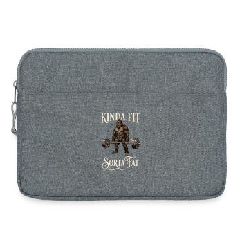 Kinda Fit Sorta Fat Bigfoot Gewichtheben - Laptoptasche 15" - Grau meliert - Vorne
