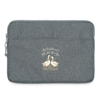 Meine Tochter und ich reden über dich, Gans - Laptoptasche 15" - Grau meliert - Vorne