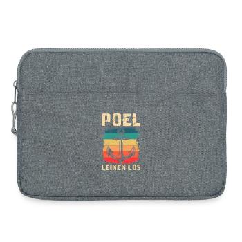 Segler POEL LEINEN LOS Poel Souvenier Lustiges - Laptoptasche 15" - Grau meliert - Vorne