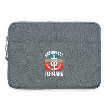 Segeln ANKERPLATZ FEHMARN Lustiges - Laptoptasche 15" - Grau meliert - Vorne