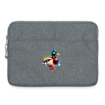Mallard Motif - Laptop bag 15" - heather grey - Front