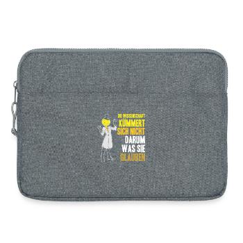 Chimie Chimiste Professeur de chimie Dire science - Sacoche pour ordinateur portable 15 pouces - gris chiné - Devant