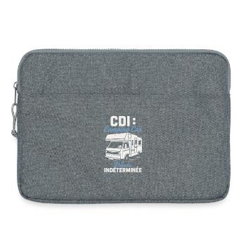 Humour Camping Car CDI Retraite Voyage - Sacoche pour ordinateur portable 15 pouces - gris chiné - Devant