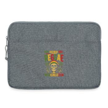Mein Nachbar hört Reggae Lustig Shirt - Laptoptasche 15" - Grau meliert - Vorne