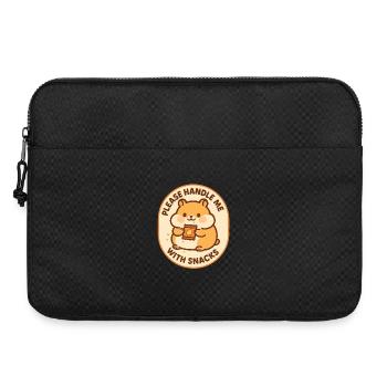 Mit Snacks behandeln | Hamster Humor - Laptoptasche 15" - Schwarz - Vorne