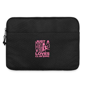 A Girl Who Loves Climbing Pink - Laptop bag 15" - black - Front