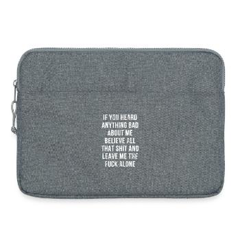 Citation d’attitude de Leave Me Alone - Sacoche pour ordinateur portable 15 pouces - gris chiné - Devant