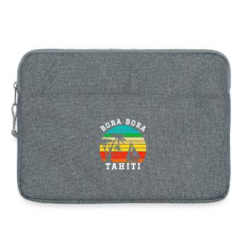Bora Bora Tahiti Sunset Rétro - Sacoche pour ordinateur portable 15 pouces - gris chiné - Devant