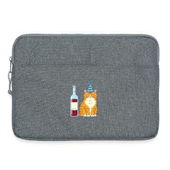 Chapeau de fête contre la gueule de bois - Sacoche pour ordinateur portable 15 pouces - gris chiné - Devant