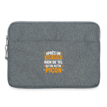 Apres un bon Picon Rien d'autre Picon - Sacoche pour ordinateur portable 15 pouces - gris chiné - Devant