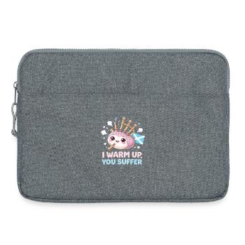 cornemuse cornemuse je m’échauffe tu souffres - Sacoche pour ordinateur portable 15 pouces - gris chiné - Devant