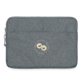 Scary Buttons - Laptop bag 15" - heather grey - Front