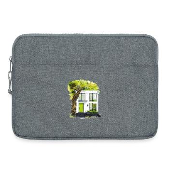 Ausweitung – Skizze der modernen Öko-Architektur - Laptoptasche 15" - Grau meliert - Vorne
