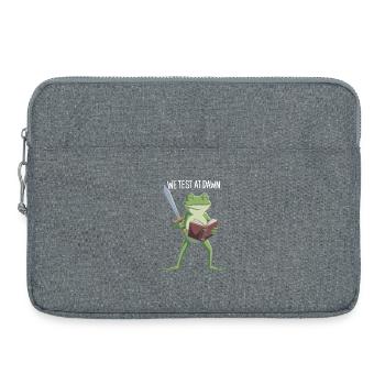 Grenouille de Test de l’Aube - Sacoche pour ordinateur portable 15 pouces - gris chiné - Devant