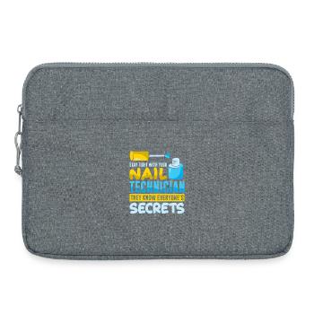Designer de manucures Salon de manucure cosmétiques - Sacoche pour ordinateur portable 15 pouces - gris chiné - Devant