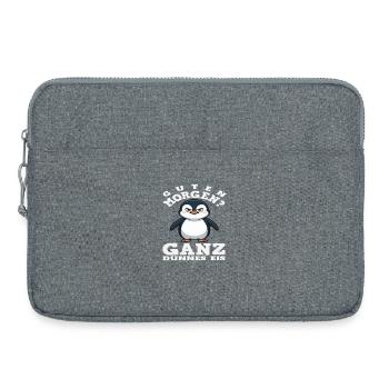 Guten Morgen Ganz dünnes Eis Pinguin - Laptoptasche 15" - Grau meliert - Vorne
