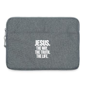 Jesus The Way, The Truth, The Life, John 14:6 - Laptop bag 15" - heather grey - Front