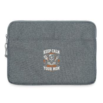 Quiet Dad Asks Mom Funny Father Jokes - Laptop bag 15" - heather grey - Front