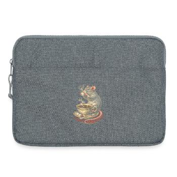 Rat de couleur Rat fantaisie Rat de la grande souris Rat domestique - Sacoche pour ordinateur portable 15 pouces - gris chiné - Devant