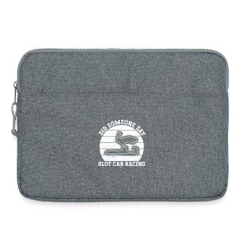 Slotrace Did Someone Say Slot Car Racing Gift - Laptoptasche 15" - Grau meliert - Vorne