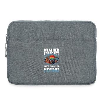 Wettervorhersage: 100% Chance Zu Fliegen - Laptoptasche 15" - Grau meliert - Vorne