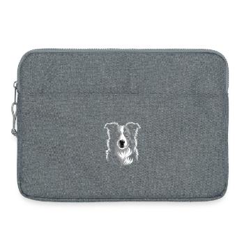 Border Collie - Sacoche pour ordinateur portable 15 pouces - gris chiné - Devant