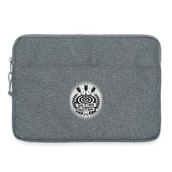 Dart Design für Dartspieler für Dartsport Fans - Laptoptasche 15" - Grau meliert - Vorne